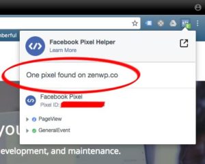 Facebook Pixel verification